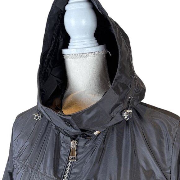 NWOT MONCLER  AUTHENTICATED Baaba Crocheted Lace Trimmed Nylon Parka Large (3) - Picture 7 of 16